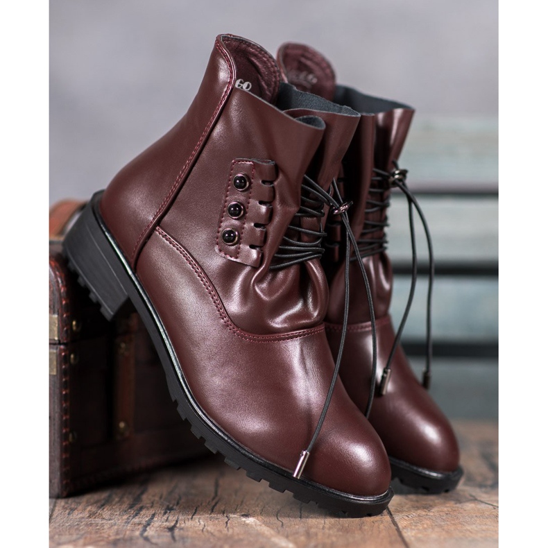 Groto Gogo Saappaat, joissa on ribbi punainen 1