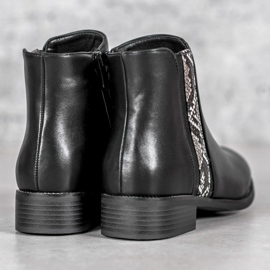 Filippo Muodikkaat Snake Print -kengät musta 2