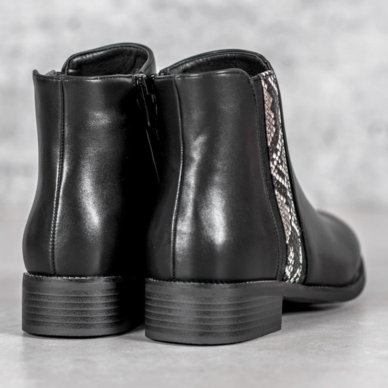 Filippo Muodikkaat Snake Print -kengät musta 2