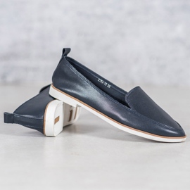 Mazaro Tummansiniset nahkasaappaat sininen 2