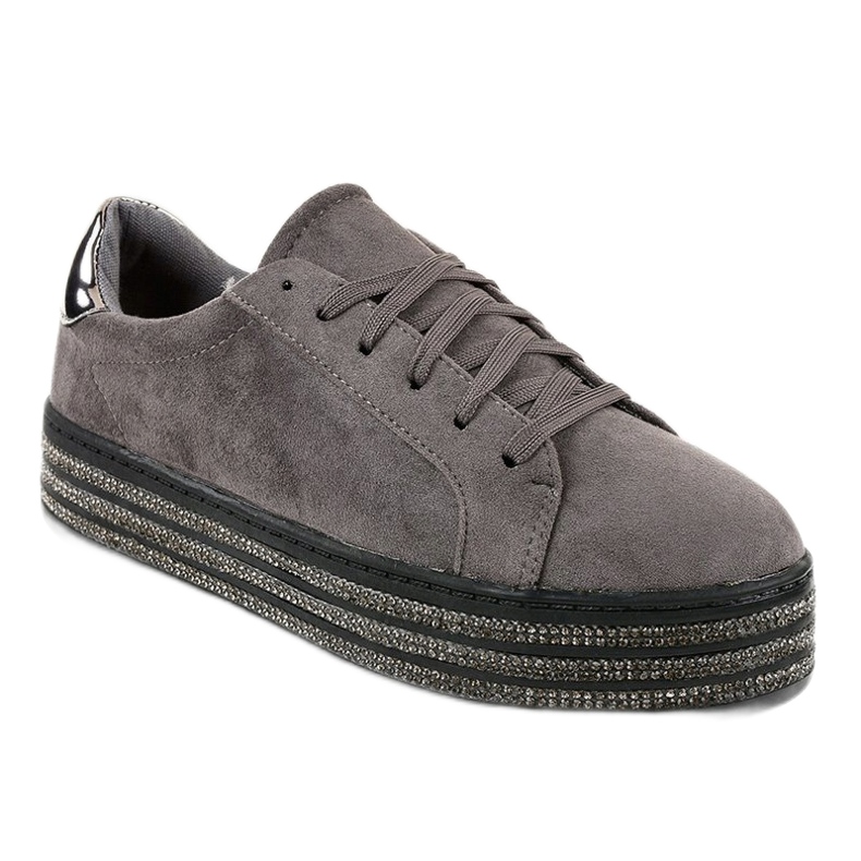 Harmaat koristellut naisten lenkkarit G280 1