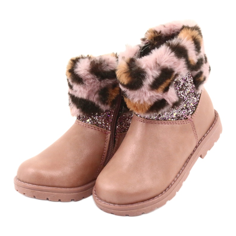 American Club Tytöt leoparditulostuksessa GC45 Pink Leopard Print vaaleanpunainen 3