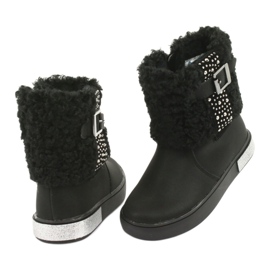 American Club Tyttöjen saappaat turkis GC35: llä mustilla paljeteilla musta 4
