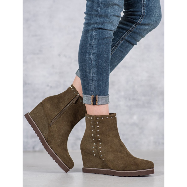 Kylie Vihreät saappaat kiilalla 2