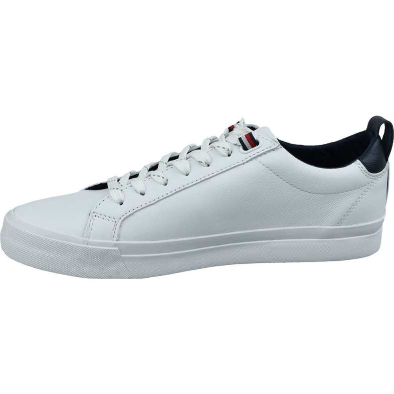 Kengät Tommy Hilfiger Flag Detail Leather Sneaker M FM0FM02576-YBR valkoinen 1