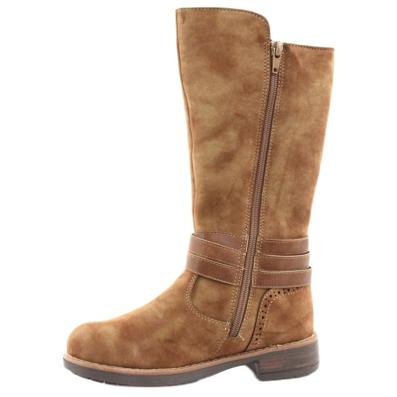 American Club GC31 pitkät saappaat, joissa strassit ruskea 2