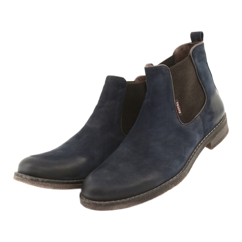 Chelsea-saappaat Slip-on-saappaat Badura 4754 ruskea tummansininen 3
