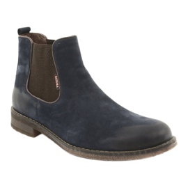 Chelsea-saappaat Slip-on-saappaat Badura 4754 ruskea tummansininen 1