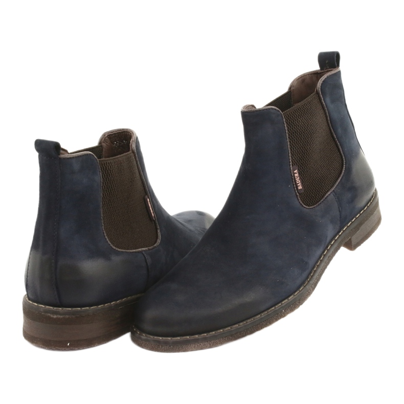 Chelsea-saappaat Slip-on-saappaat Badura 4754 ruskea tummansininen 4