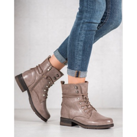 SHELOVET Eco-nahkaiset saappaat ruskea 1