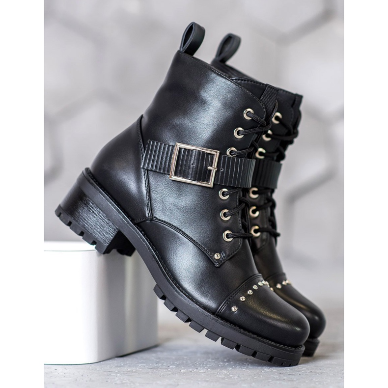 Seastar Työntekijät koristeellisella soljella musta 2