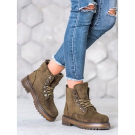 SHELOVET Lace-up Trappers ruskea monivärinen vihreä 2