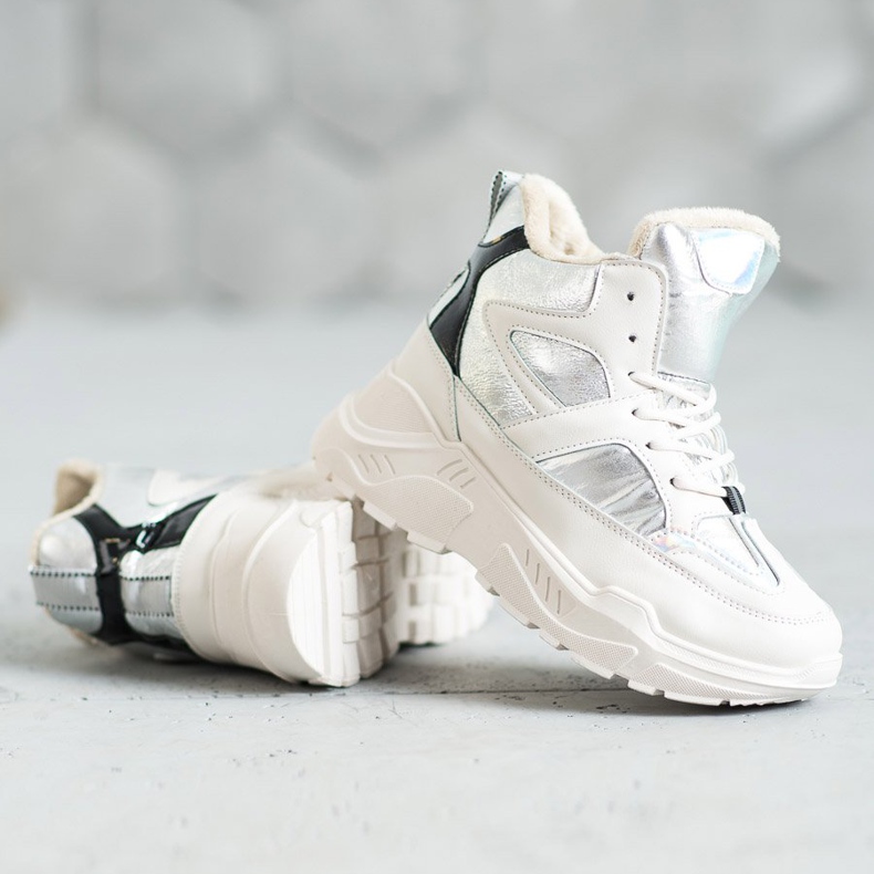 Urheilumuoti Saappaat valkoinen harmaa 2