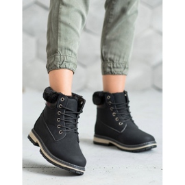 SHELOVET Vaelluskengät turkiksella musta 1