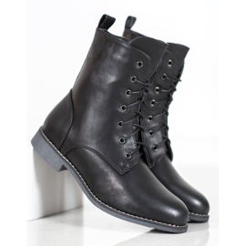 Super Me Korkeat saappaat Eco -nahkaa musta 1