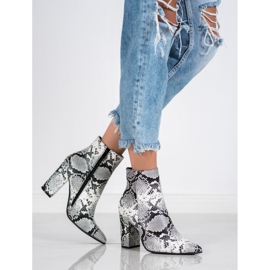 Seastar Snake Print Boot valkoinen musta monivärinen 2