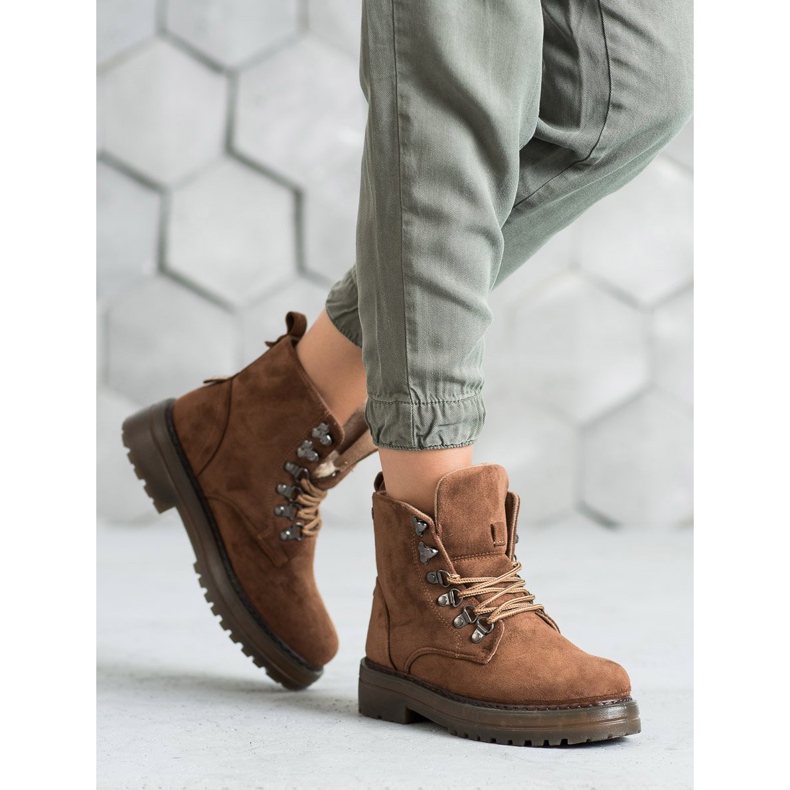 SHELOVET Lace-up Trappers ruskea 1