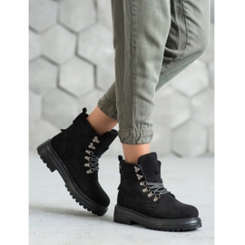 SHELOVET Lace-up Trappers musta 1