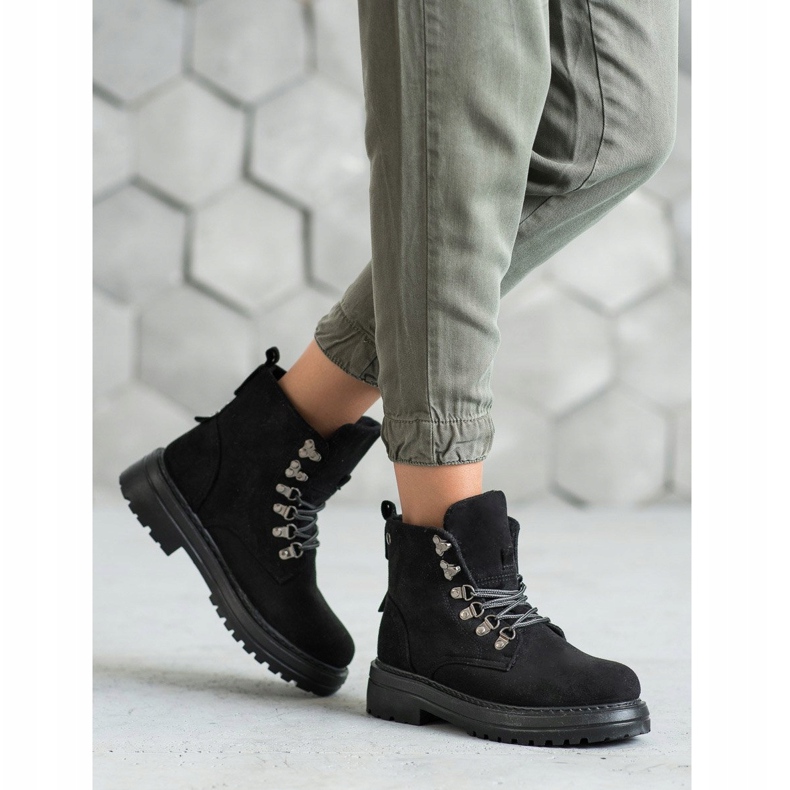 SHELOVET Lace-up Trappers musta 1