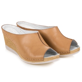 Vinceza Nahkatossut ruskea 1