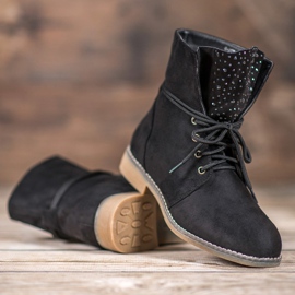 Saappaat kristalleilla musta 1