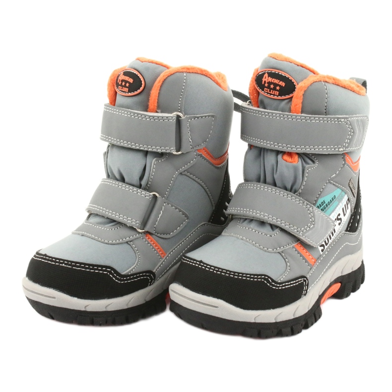 American Club saappaat harmaalla RL34 -kalvolla musta oranssi 3