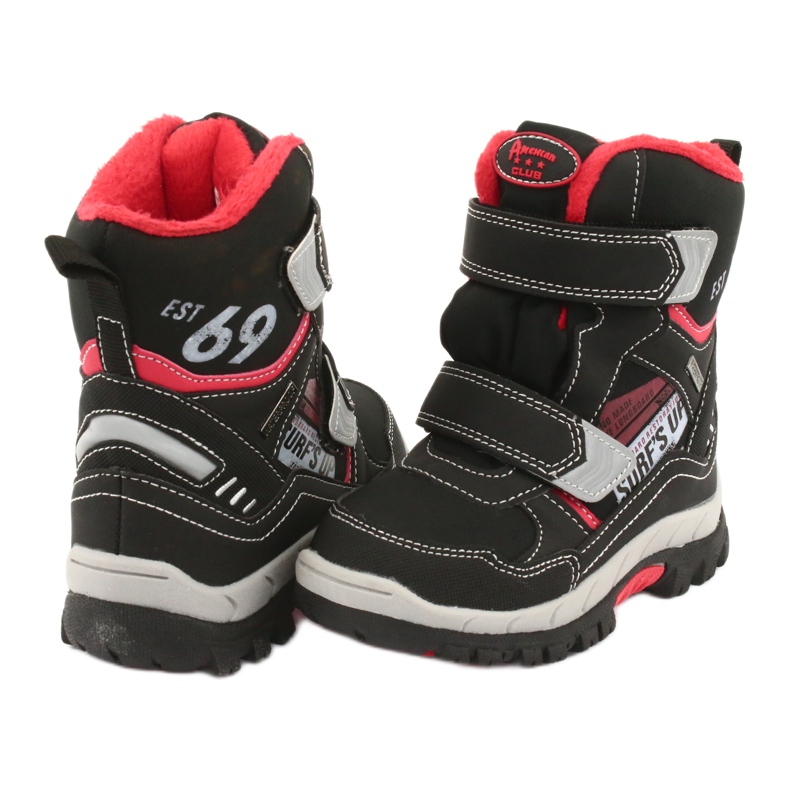 American Club -saappaat, joissa RL34 -kalvo musta punainen 4