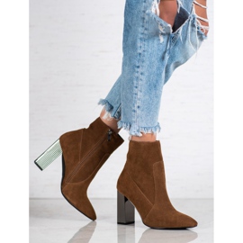 Goodin Seksikkäät nahkaiset saappaat ruskea 2