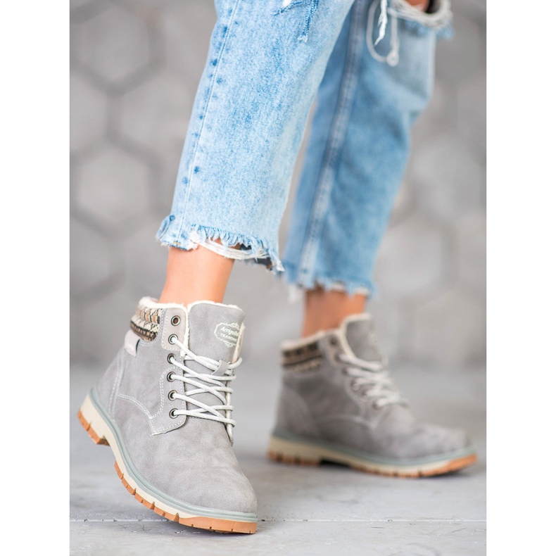 Arrigo Bello Lace-up Trappers harmaa 1