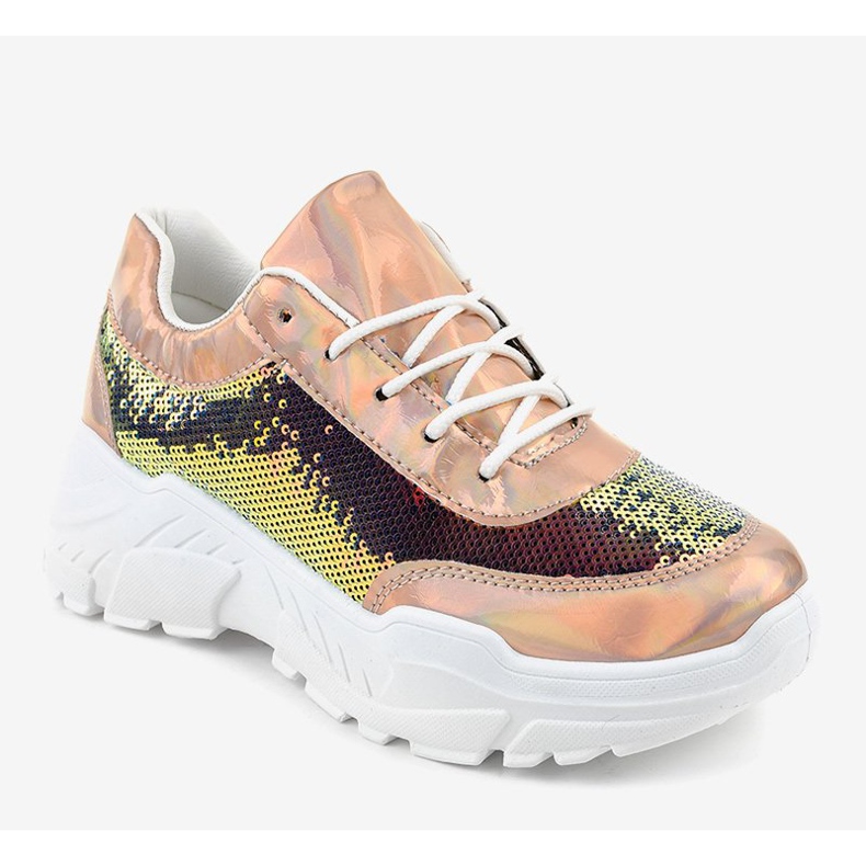 Samppanjaurheilukengät, joissa on paljetteja W-3118 keltainen 1