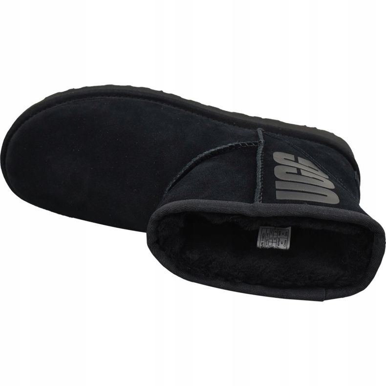 Ugg Classic Mini Rubber Logo W 1108231-BLK musta 2