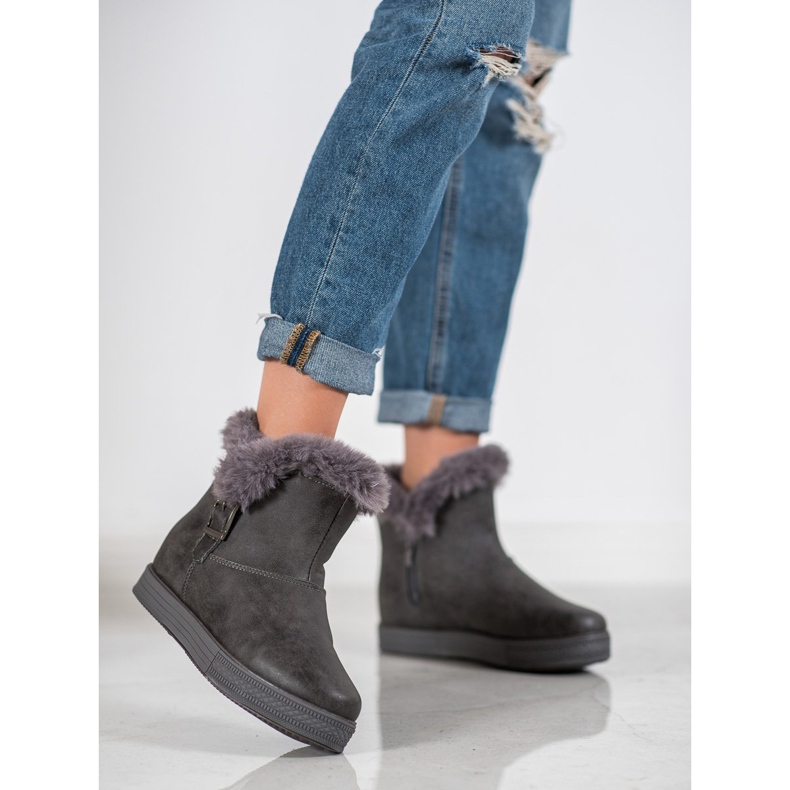 SHELOVET Saappaat vetoketjulla harmaa 2