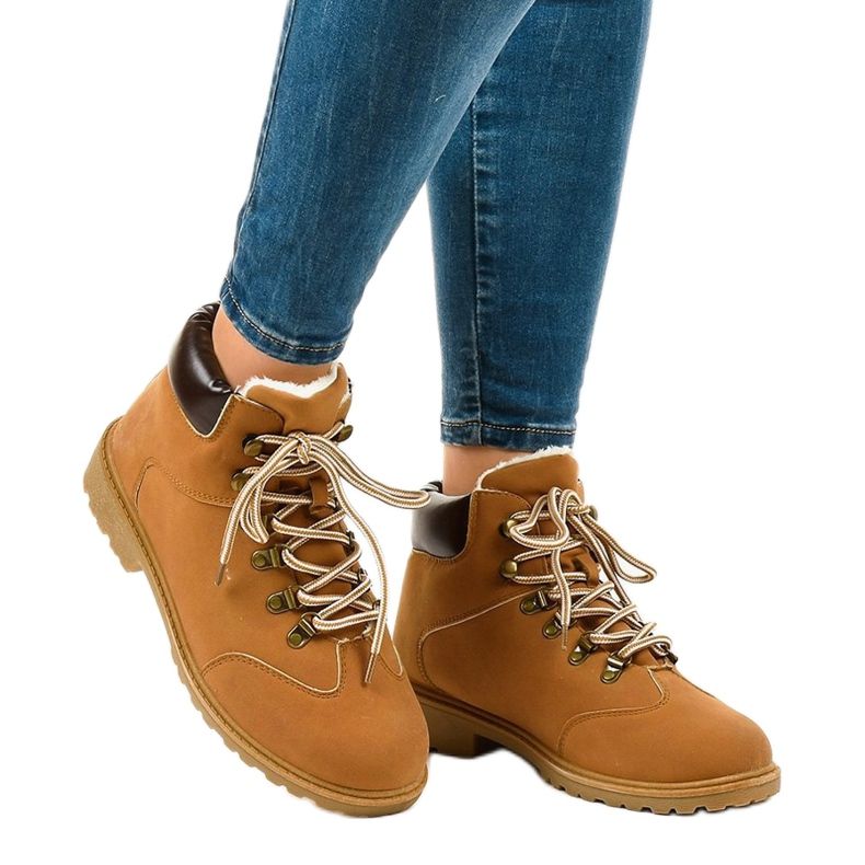 Kamelineristetyt saappaat DS1702 ruskea 1