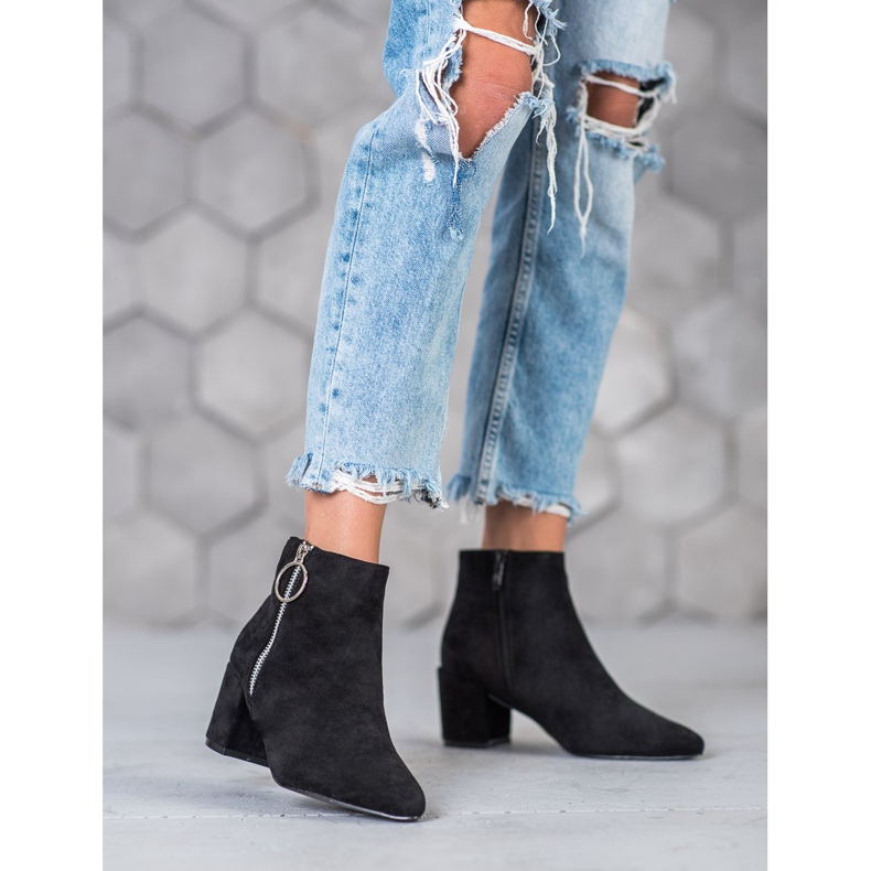 SHELOVET Mokkanahkakengät Spitzissä musta 2