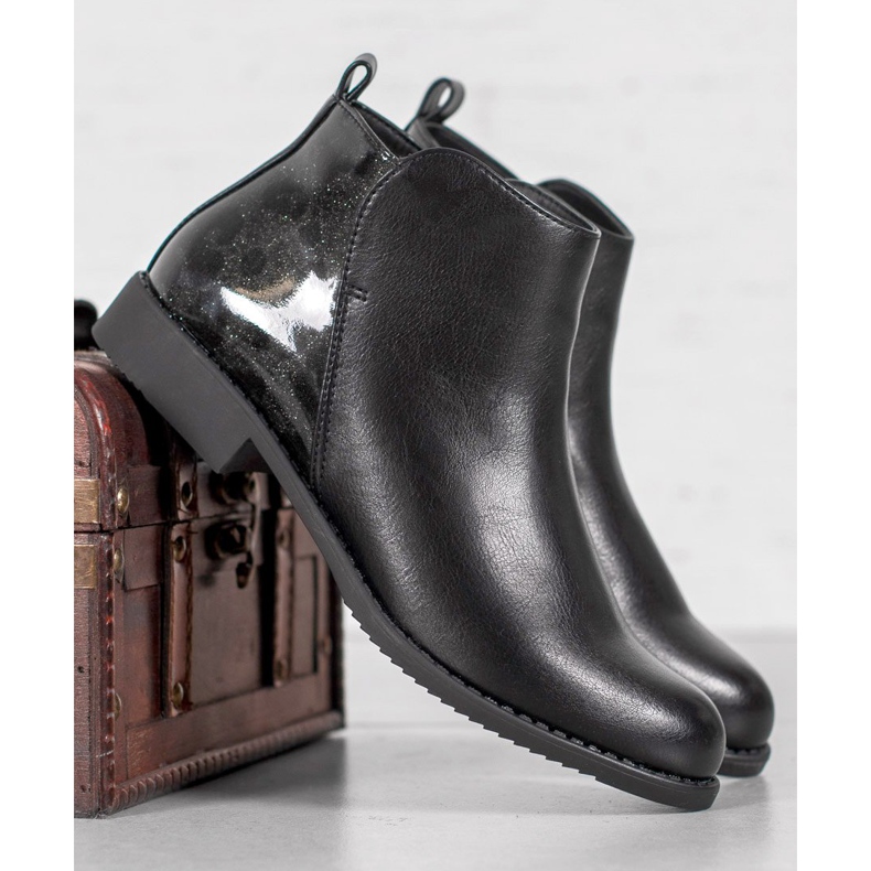 J. Star Litteät kantapää saappaat musta 2