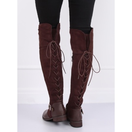 Polvisaappaat, joissa korkokengät ruskeat 688-3 Ruskeat 1