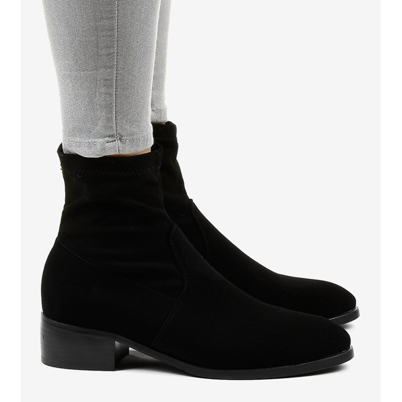 Mustat litteät naisten eristetyt saappaat CN877 2