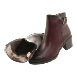 M.Daszyński Vetoketjulliset saappaat eristävät Daszyński SA153 claretta punainen monivärinen 5