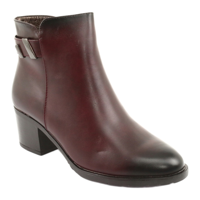 M.Daszyński Vetoketjulliset saappaat eristävät Daszyński SA153 claretta punainen monivärinen 1