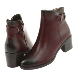 M.Daszyński Vetoketjulliset saappaat eristävät Daszyński SA153 claretta punainen monivärinen 4