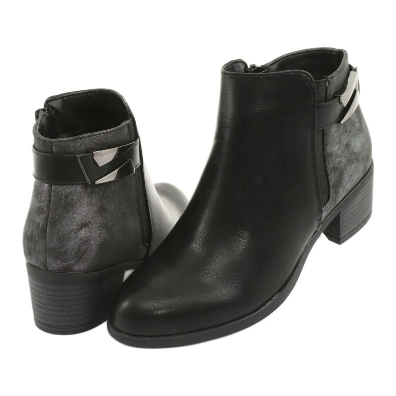 M.Daszyński Jodhpur -saappaat Daszyński 1919 musta solki harmaa 4