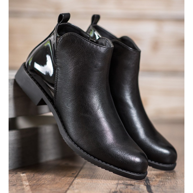 J. Star Litteät kantapää saappaat musta 1