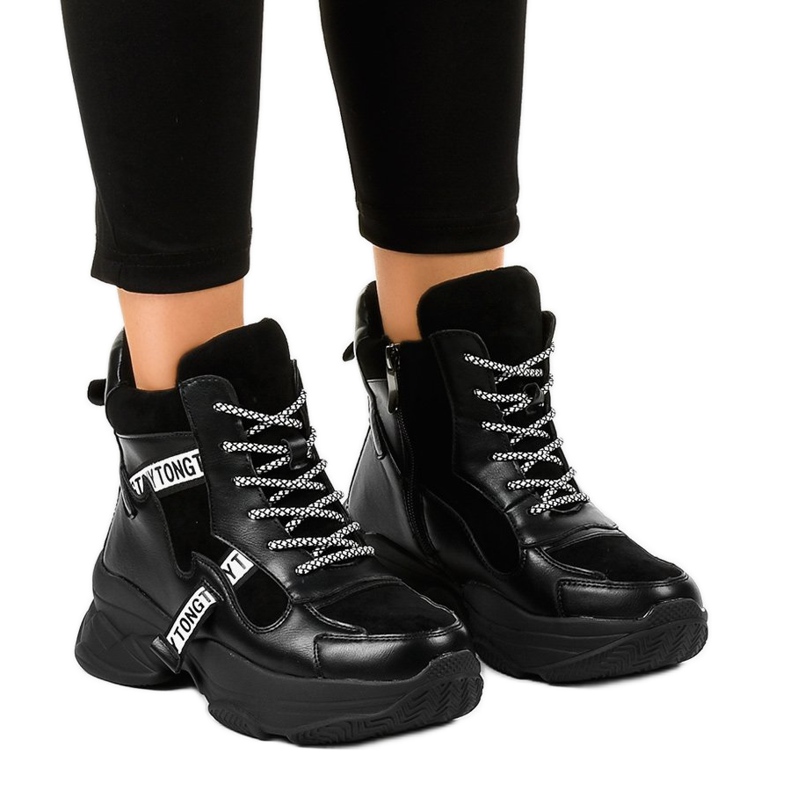 Mustat naisten eristetyt lenkkarit F803-7 1