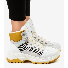 Eristetyt valkoiset naisten lenkkarit F-19208-2 valkoinen 1