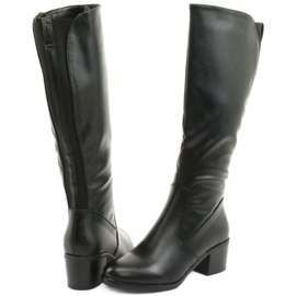 M.Daszyński Saappaat eristetyt korkokengät Daszyński 153 musta 4