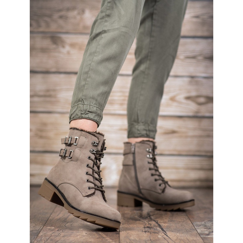 Sergio Leone Lämpimät nauhakengät ruskea 1