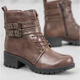 SHELOVET Laced Työntekijät ruskea 1