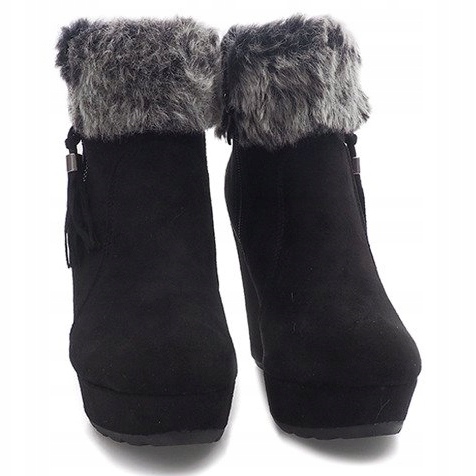 Saappaat Wedge 58-385 Musta 2