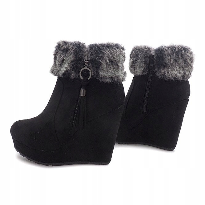 Saappaat Wedge 58-385 Musta 1