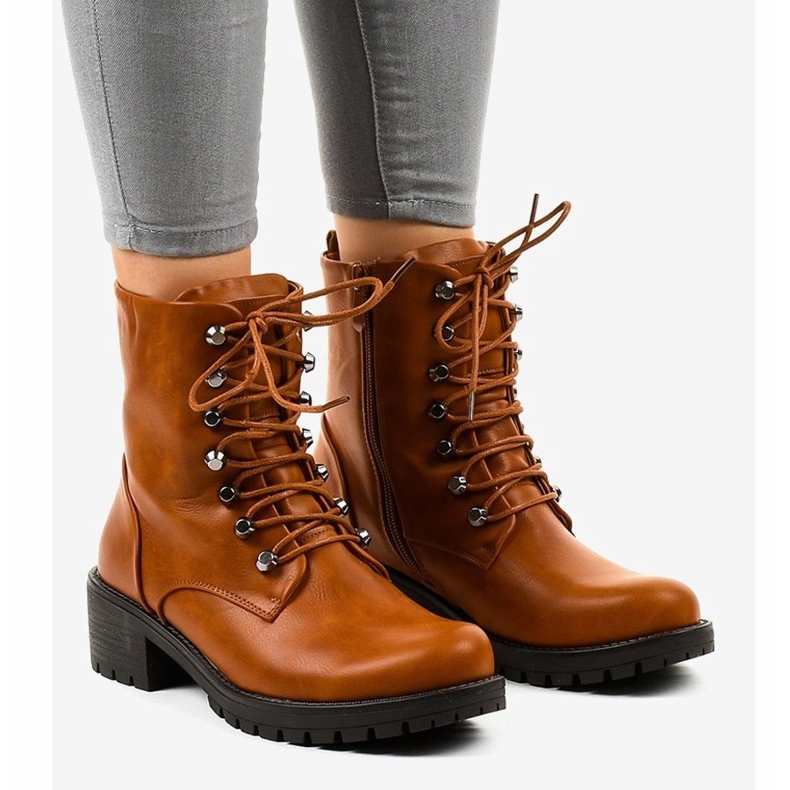 Ruskeat eristetyt armeijan saappaat K-9922 1